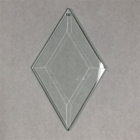 diamond shaped clear glass and metal box|Diamond Bevels .